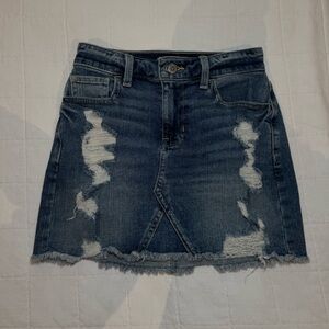 Hollister Blue Distressed Mini Skirt